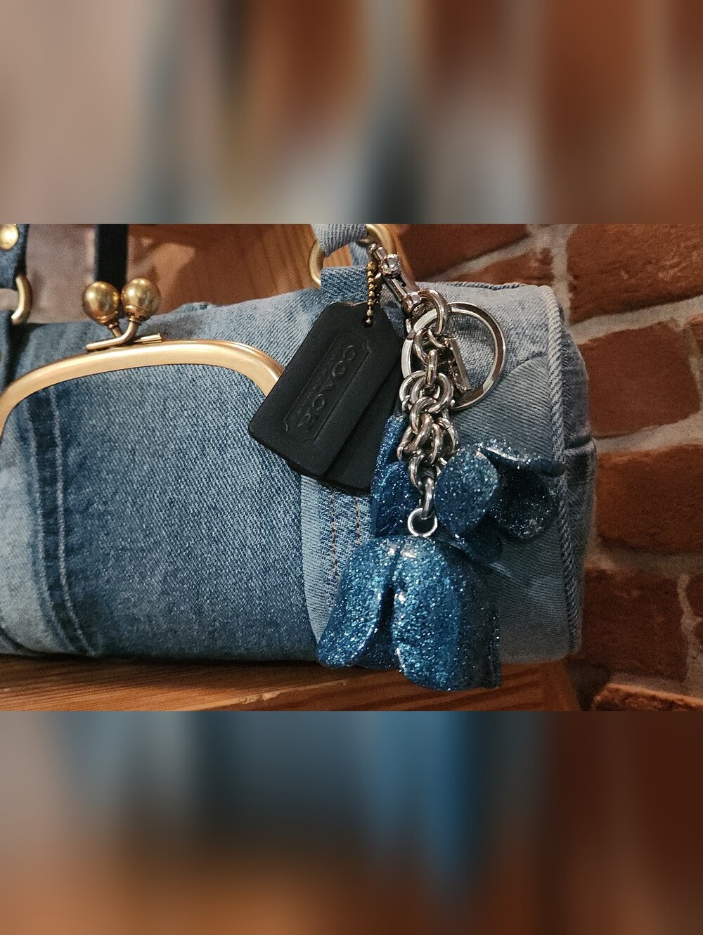 Coach Glitter Resin Tea Rose Charm - Picture 7 of 7